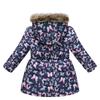 Children Cotton Coats Girls Winter Jacket Thickened Hooded Overcoat Warm Fashion Casual Printed Kids Cotton-padded Clothes