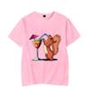 New Trendy Men T-shirt Squirrel Drinking Cocktail Funny Party Men Oversized T-shirts Short Sleeve Tops Summer Fashion Tshirts