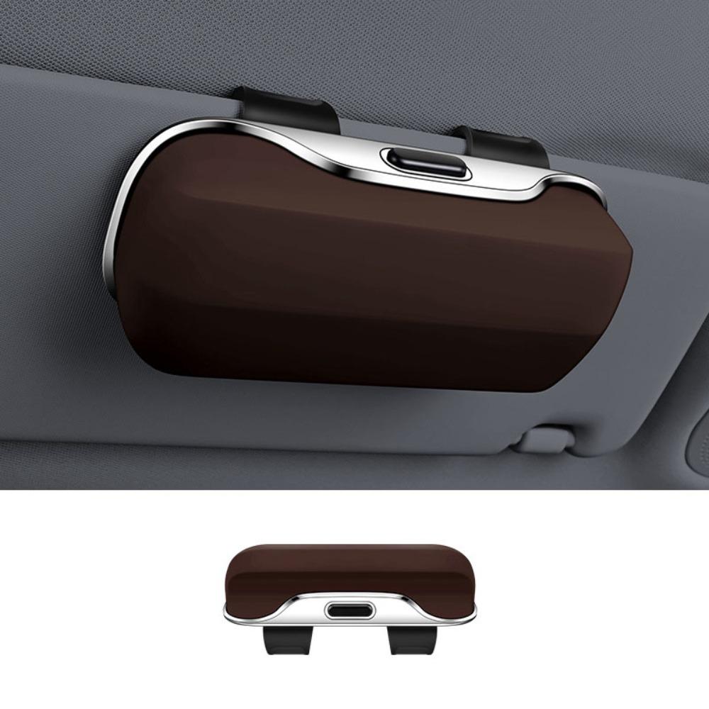 Stable Car Glasses Box Press Switch Eyeglass Case Universal Car Sunglasses Holder Sun Visor