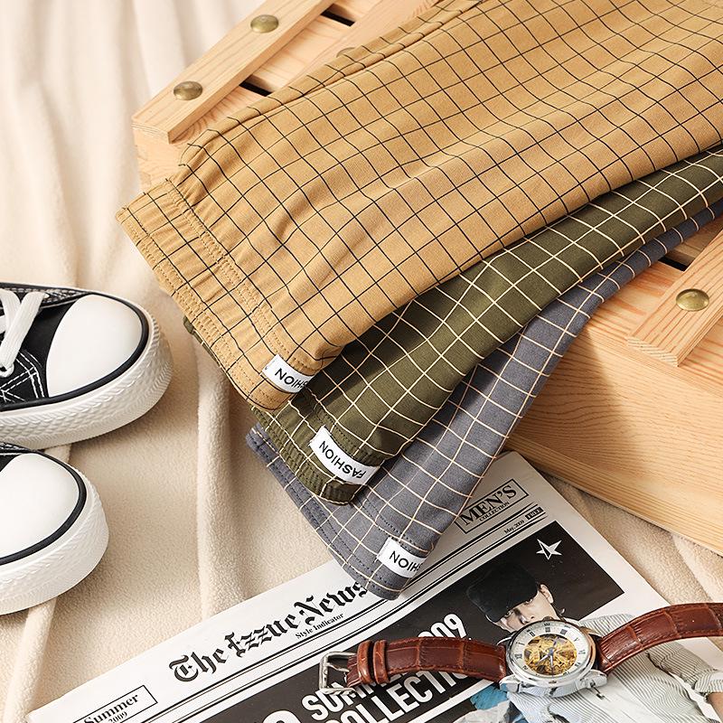 Мужские клетчатые боксеры из чистого хлопка: Удобное, свободное и дышащее нижнее белье