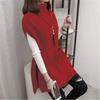 Women Sweater Vest Casual Turtleneck Sweater Vest Sweater Dress Fall Pullover Winter Knitted Dress Loose-Fitting Waistcoat Top