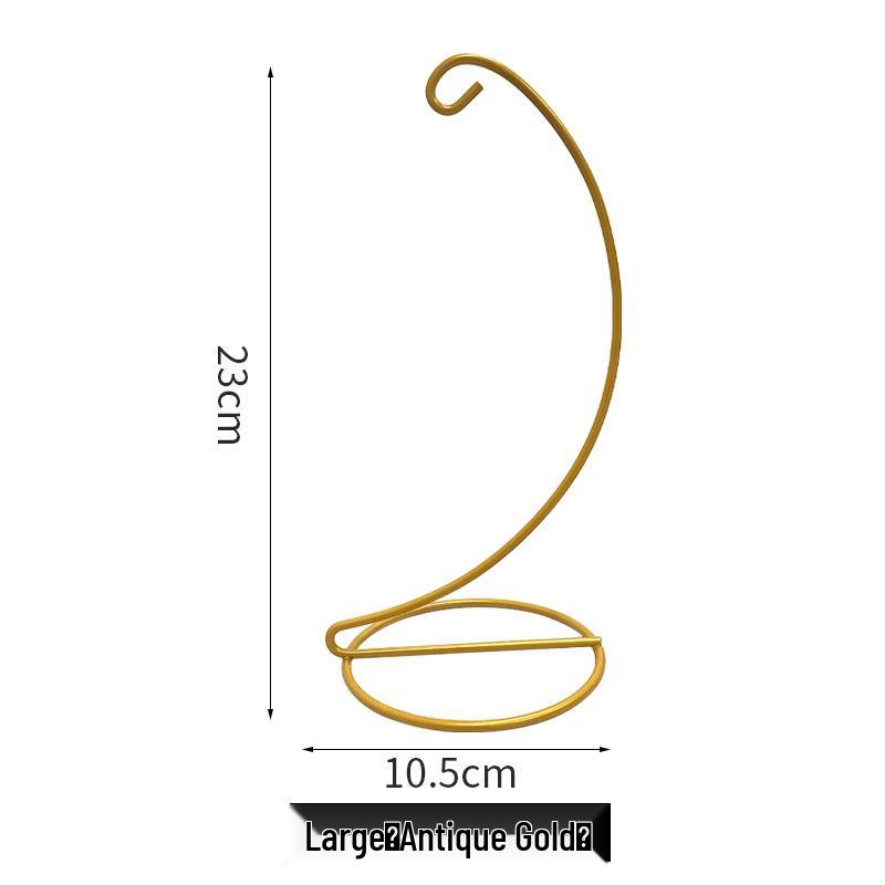 Modern Minimalist Hanging Glass Sphere with Iron Stand for Plants