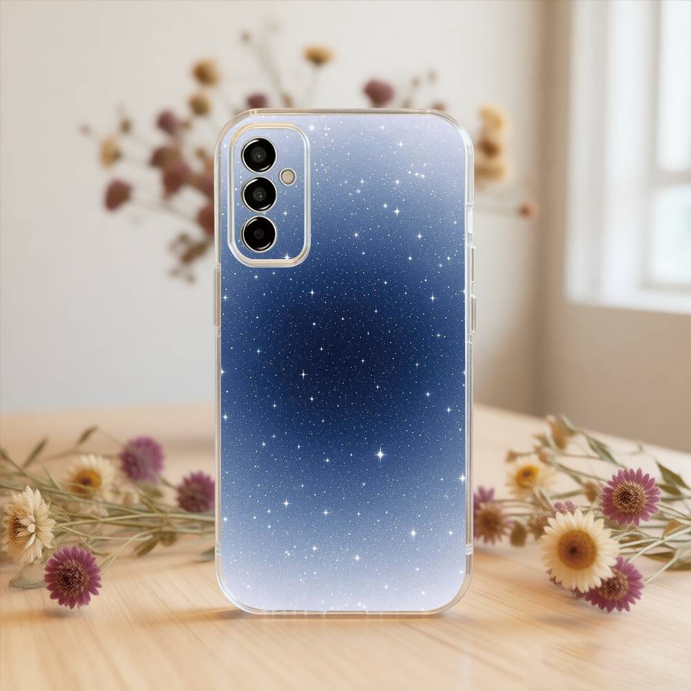 Однотонный чехол для телефона «Звездное небо» для Samsung A10, 12, 20, 21S, 30, 31, 40, 50, 51, 52, 70, 71 Прозрачная крышка