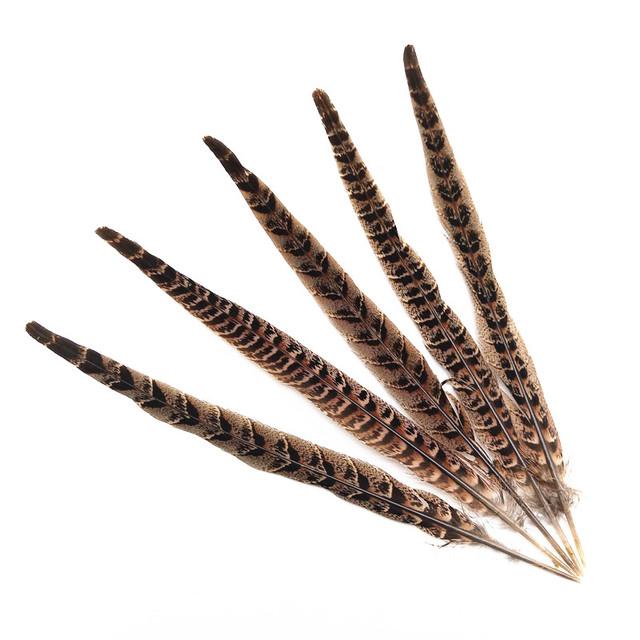 10pcs Natural Female Pheasant Tail Feathers For Crafts Diy Plumes Jewelry Making Wedding Decorations Partys Decor Plumas 23 -30cm