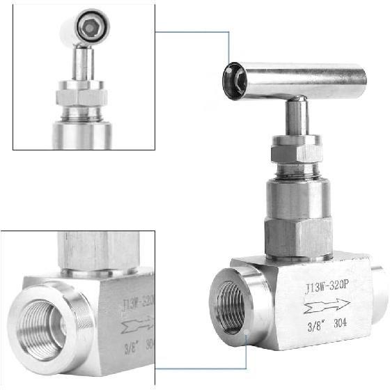 Straight Needle Valve, 3/8 Inch, 304 Stainless Steel BSPP Female Thread High Pressure Needle Control Valve, for Water Gas Oil Fuel (3/8inch)