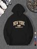 [Graphic Hoodie] 100% Polyester Graphic Hoodie | Black with Golden Lettering