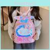 Girls Backpack Children With Shiny Shell Mermaid Tail For Use Kindergarten