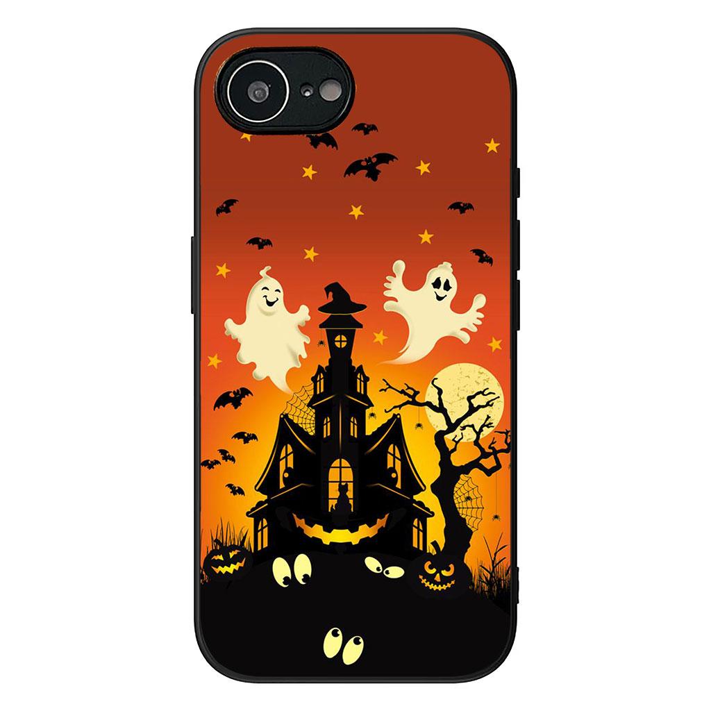 Halloween Little Ghost With Pumpkin Cover for Samsung Galaxy S25 S24 S23 Fe Ultra Plus S7 Edge A05 A06 A16 A55 A15 A35 Case
