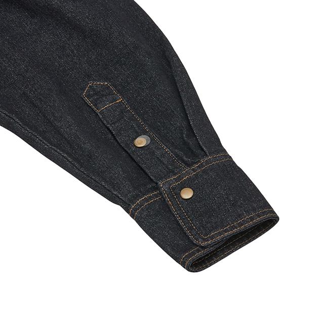 Rap Open Shirt-Style Mini Denim Dress Aq3Do860