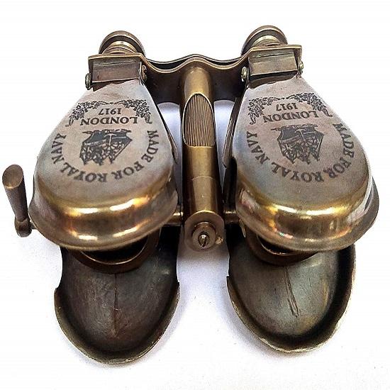 Antique Brass Nautical Spyglass Binocular 10,16 Cm