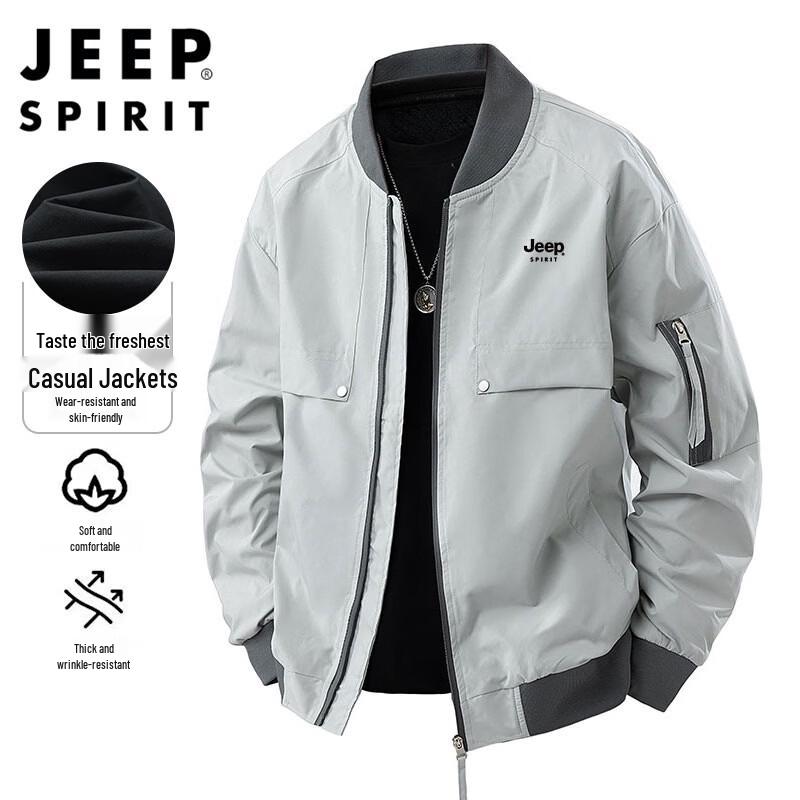 Мужская ретро-куртка JEEP SPIRIT свободного кроя с воротником-стойкой