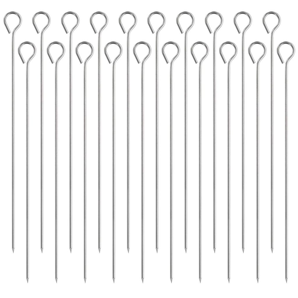 20PCS round skewer 35.3cm stainless steel barbecue stick
