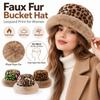 Soft Fuzzy Winter Hat Leopard Print Mongolian Hat Fashion Berets  for Women Girls