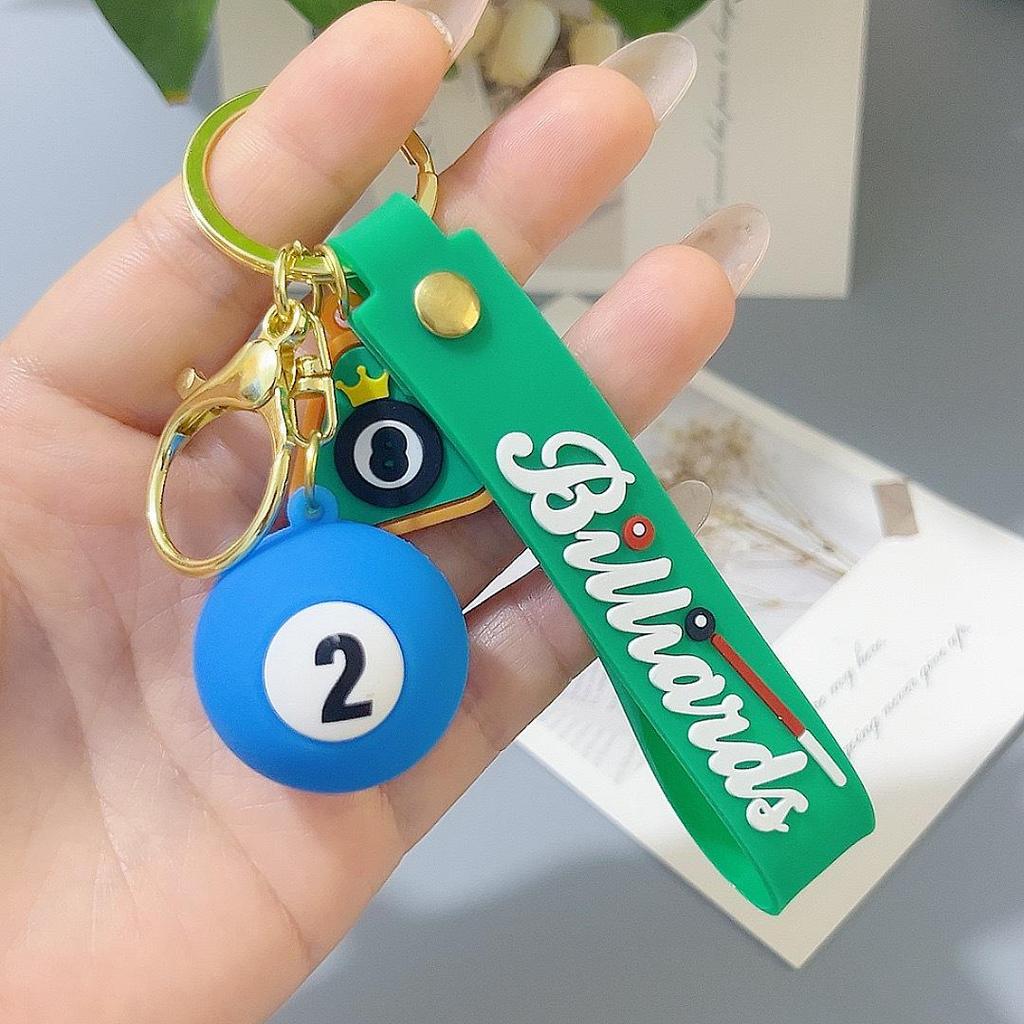 Мультяшный брелок-подвеска 8-шар: Милый брелок для сумки для пары и креативный аксессуар для ключей автомобиля