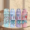 1PC Medical Nurse Tool Print Pattern 750ml Color Plastic Sports Water Bottle Leakproof Flip Straw Lid Suitable for Sports Office Home Use