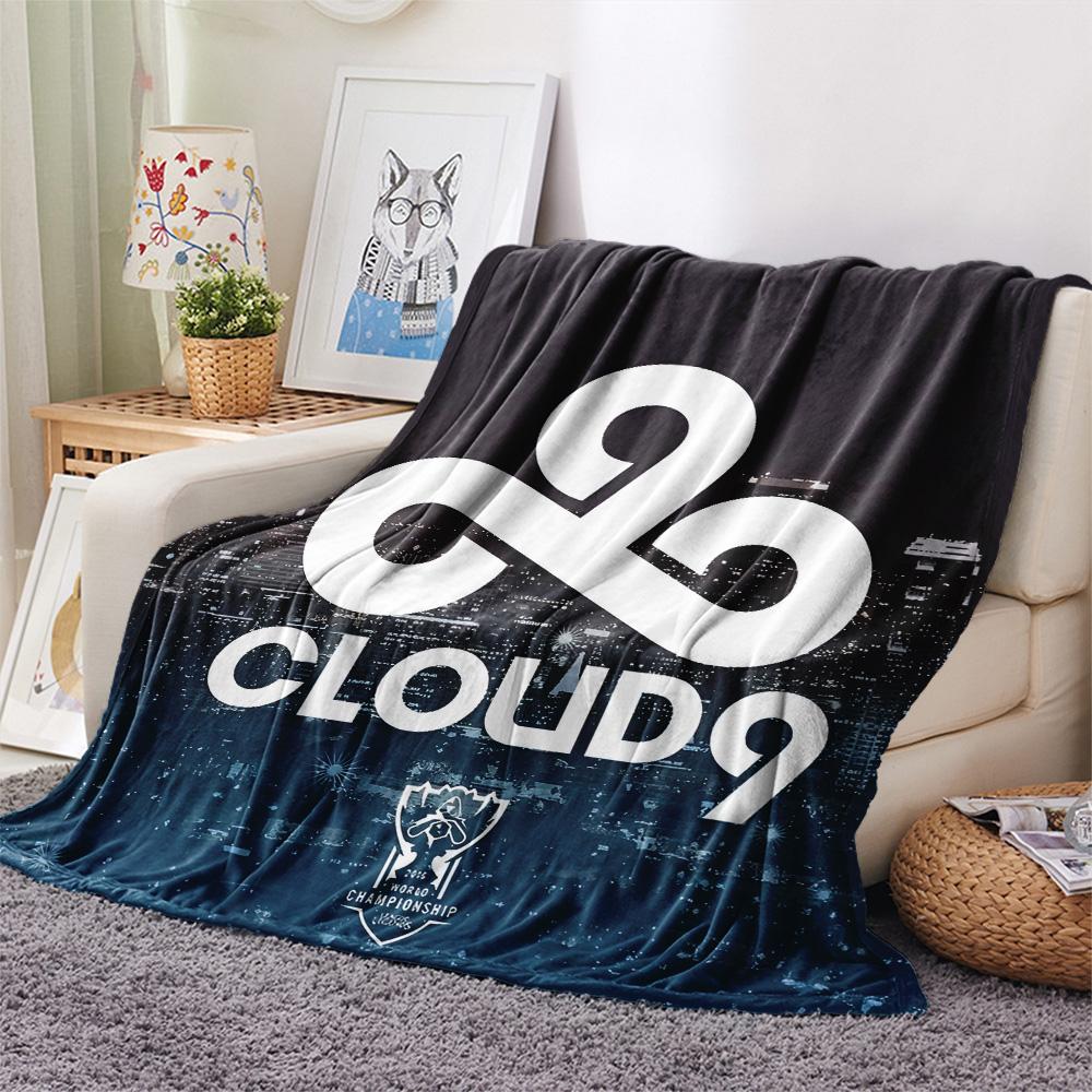 Cloud9 logo Print Flannel Blanket, High quality Comfortable for All Seasons, Home Decor, Warmth and Comfort, Perfect for Christmas Gifts
