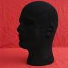 Head Model Sturdy Mold Foam Flocking Black Mannequin Model Head for Home