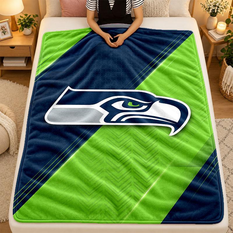 Фланелевое одеяло Seattle Seahawks Теплое Мягкое Плед для Дивана Кровати Гостиной