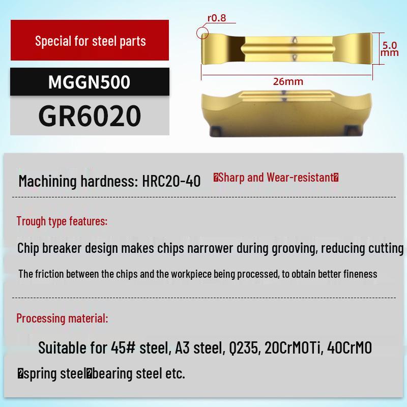 MGGN400/MGMN300/200 CNC Grooving and Parting Cutter Blade