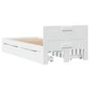 Bed Frame with Headboard without Mattress White 100x200 cm
