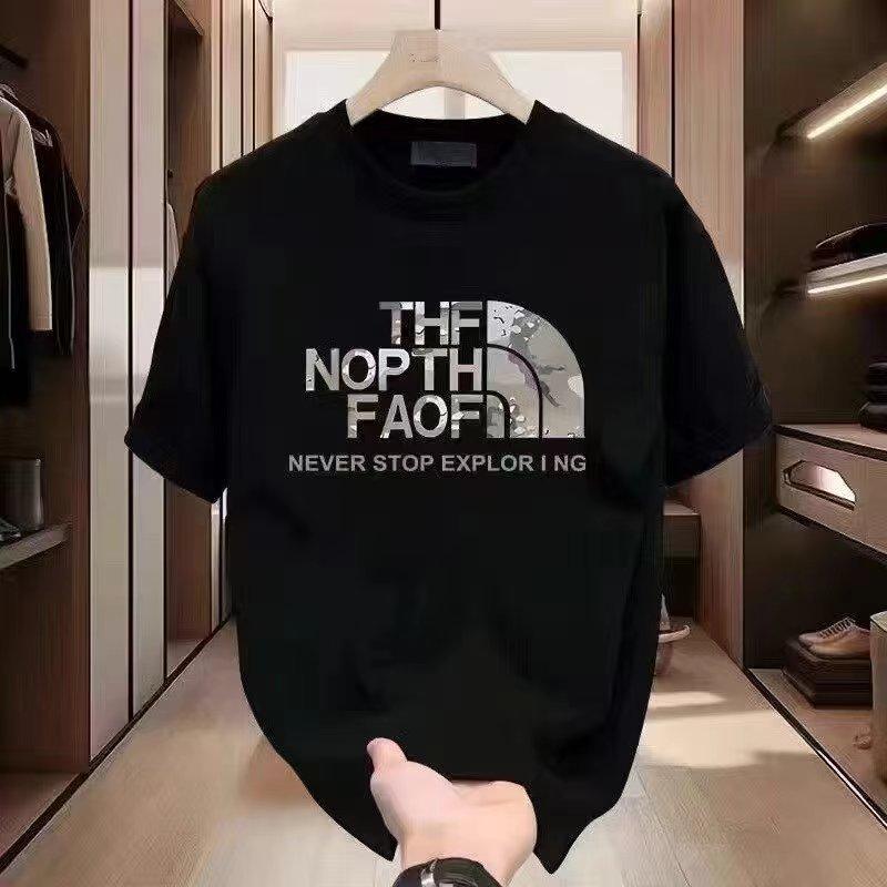 Summer T-Shirt Trendy Brand Short-Sleeved Men'S Loose Heavy Round Neck Ruffian Handsome Top T-Shirt Trend