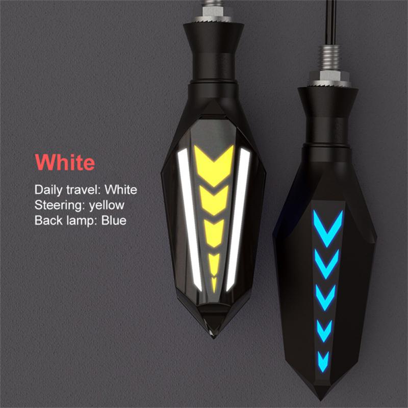 Double Side Flowing Turn Signal Motorcycle LED Turn Signal Flasher Light Built-in Relay Flashing Blinker Universal M10 Bolt IP65