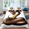 Snake Duvet Cover Set 3D Python Palm Leaf Bedding Set King Size Reptile Tropical Theme Quilt Cover For Kids Boys Girls Teens