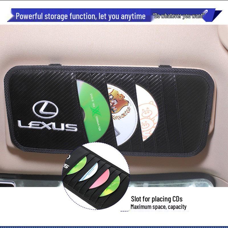 Carbon Fiber Car Sun Visor CD Holder for BRABUS - DIY Storage & Decoration Accessory