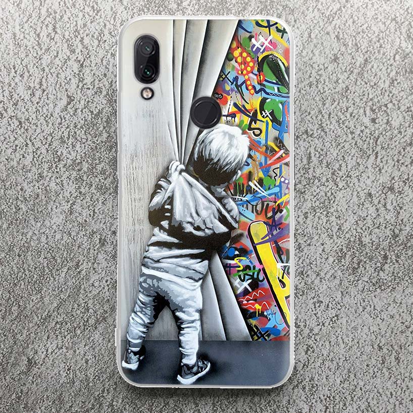 Banksy Graffiti Art Print Soft Case for Xiaomi Redmi Note 10 9 9S 8 Pro 7 Phone Shell Mi 15 Ultra 14 12T 11T 10T 9T 12 11 Lite M