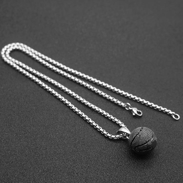Баскетбольное ожерелье из титана в европейско-американском стиле панк-хип-хоп-рок для мужчин и пар