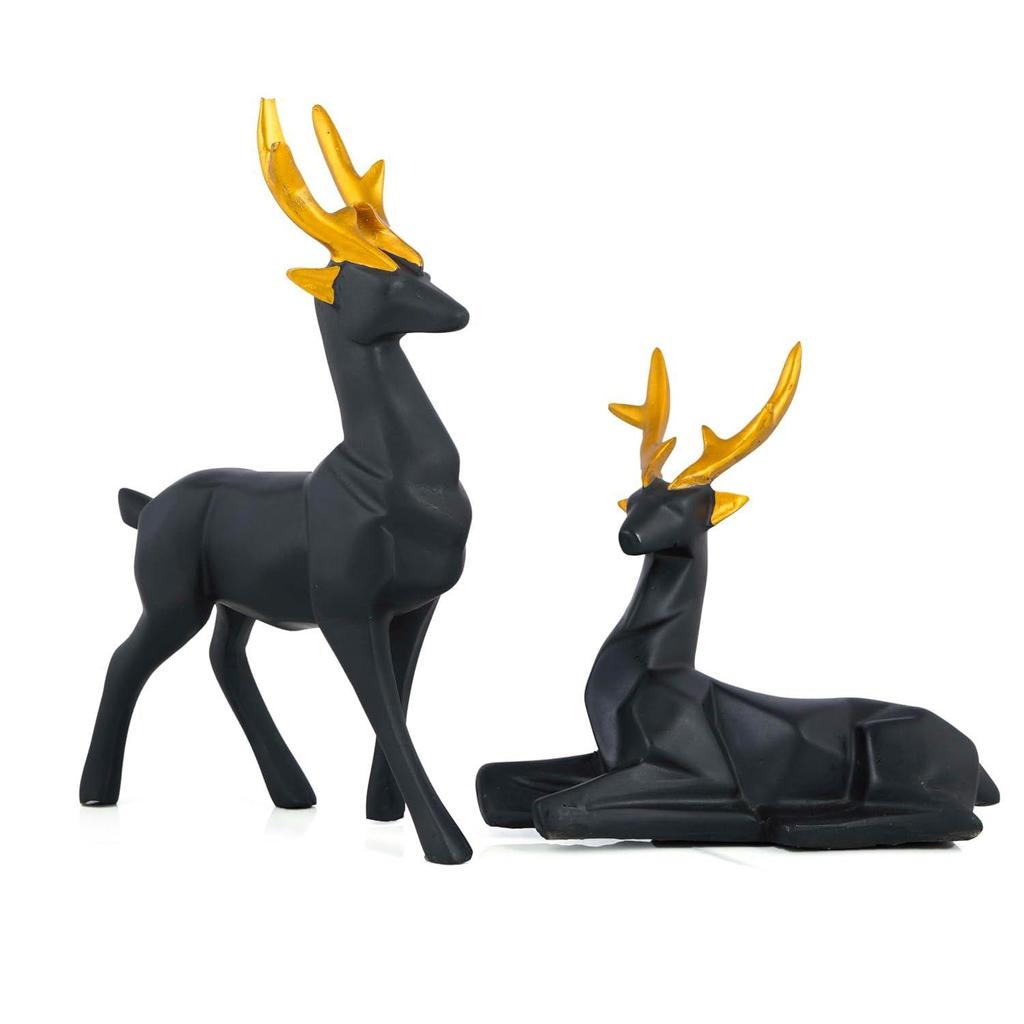 Набор из 2 предметов ручной работы «Семья оленей» для домашнего декора, декоративные статуэтки животных для домашнего декора, подарочные декоративные последние