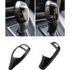 1PC Carbon Fiber Style Gear Shift Handle Sleeve Button Cover Stickers For BMW 1 2 3 5 Series X3 X4 X5 X6 F30 F10 F32 F25 F15 F16