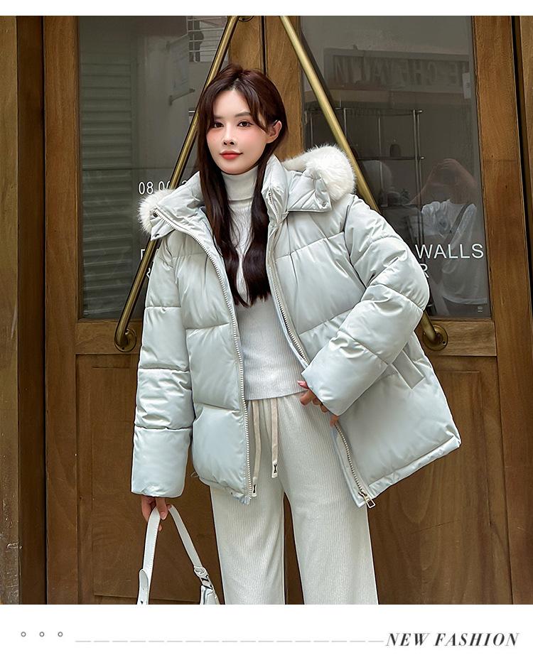 Осенне-зимняя женская однотонная меховая куртка с капюшоном, свободная, короткая, модная, утолщенная, теплая, ветрозащитная куртка, 7 цветов