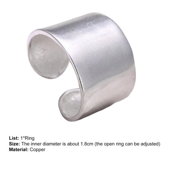 Медное кольцо Художественное декоративное открытое кольцо с широким краем