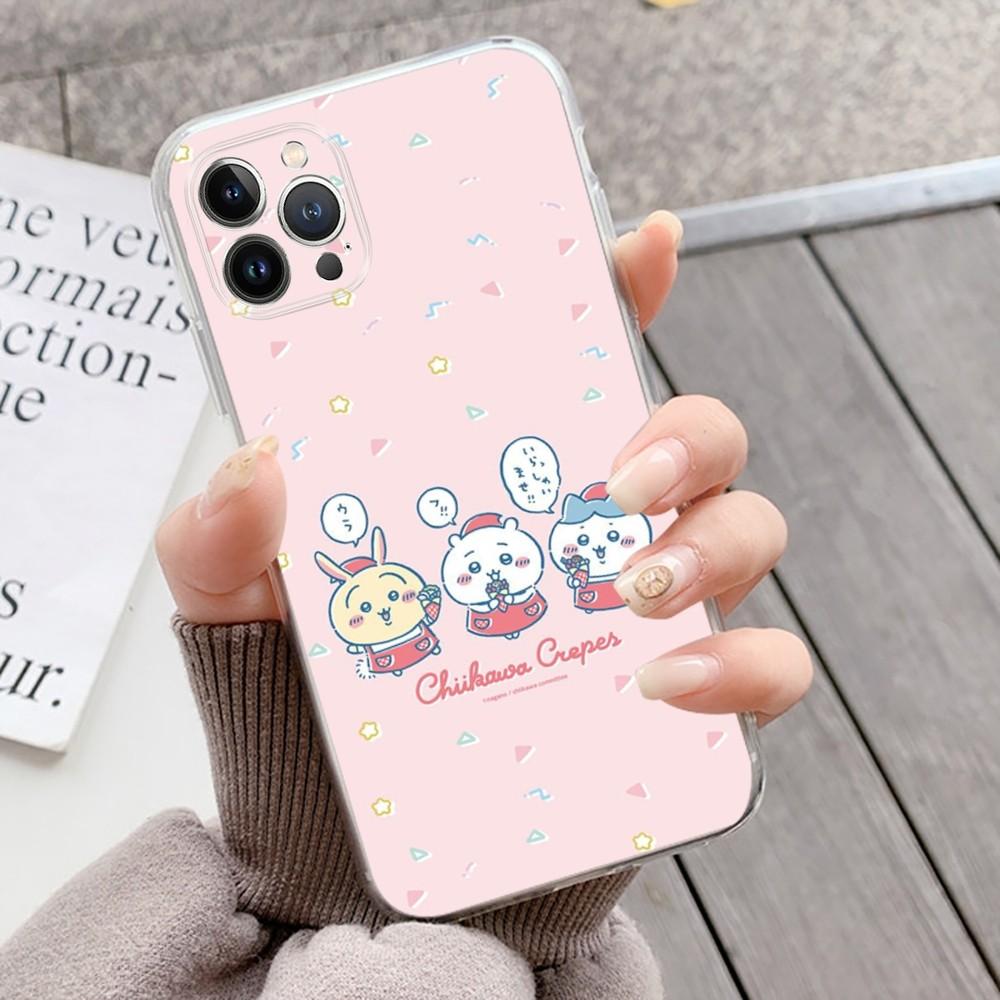 C-ChiikawaS Милый Силиконовый Мягкий Чехол для Телефона для iphone 15 14 13 12 11 Pro Mini XS MAX 8 7 6 Plus X XS XR Чехол