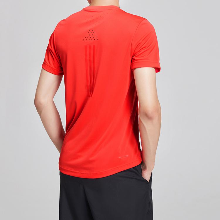 Adidas Ice Wind Running Training Sport Round Neck Short Sleeve T-Shirt Men Tops Red EI6397