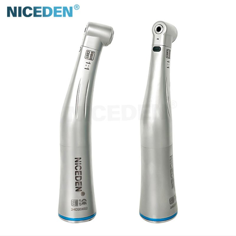 Niceden Стоматологическое оборудование волоконно-оптический наконечник угловой 1:1 с микромотором для стоматологической бормашины с одним распылителем и светодиодным подключением