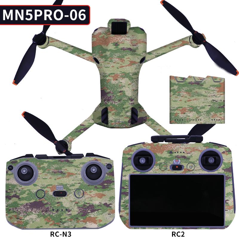 Декоративный набор наклеек для DJI Mini 5 Pro, водонепроницаемая, устойчивая к царапинам оболочка для дрона, контроллера и менеджера батарей
