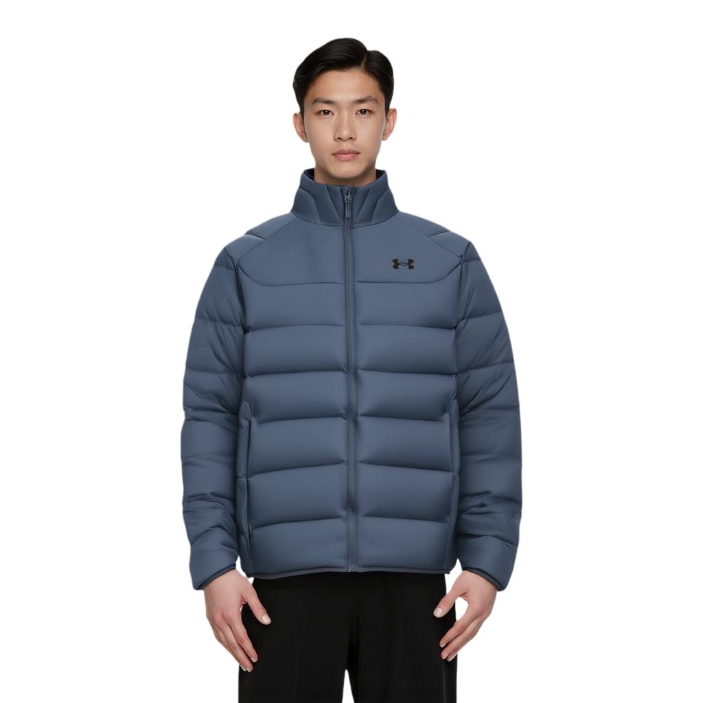 Under Armour FW25 Основная куртка пуховик с воротником-стойкой, спортивная повседневная, короткая, свободного кроя, с длинным рукавом, мужская куртка 6010876-044