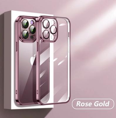 Роскошный прозрачный чехол с покрытием для iPhone 15 14 13 12 11 Pro Max, защита объектива для Apple 15 14 Plus, мягкая противоударная задняя крышка