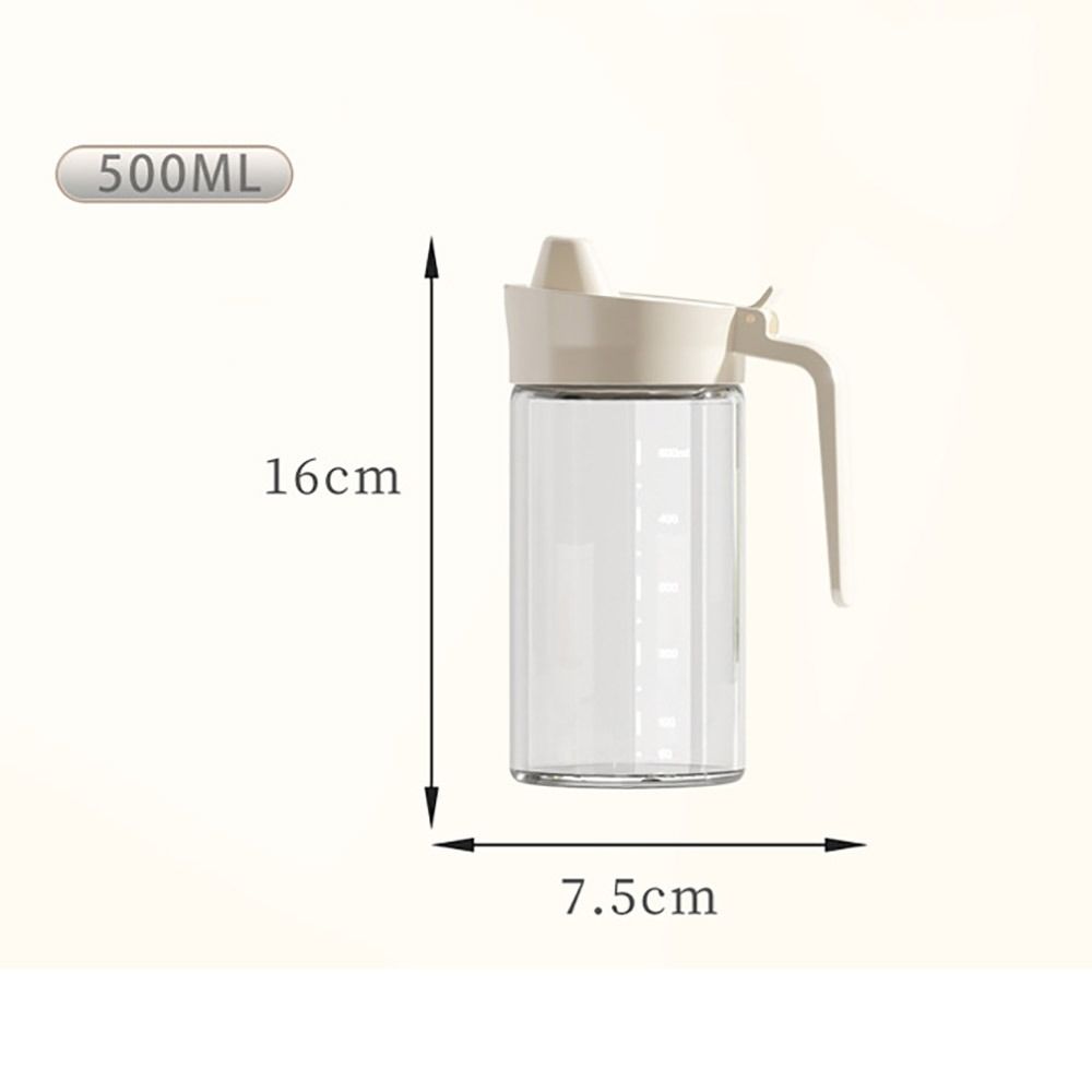 Transparent Oil Tank Curved Handle Oil Bottle Easy To Use Seasoning bottle  Kitchen