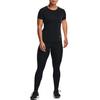 Under Armour Однотонный вышитый логотип, круглый вырез, свитер, короткий рукав, футболка, женские топы, черный цвет 1369760-001