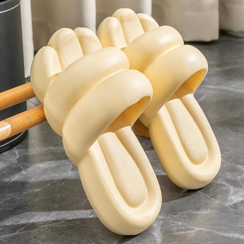 Soft Home Slipper Bathroom Non-slip Shoes Couple Indoor Casual Flips Cute Women House Fashion Flat Shoe Boyfriend Sandals