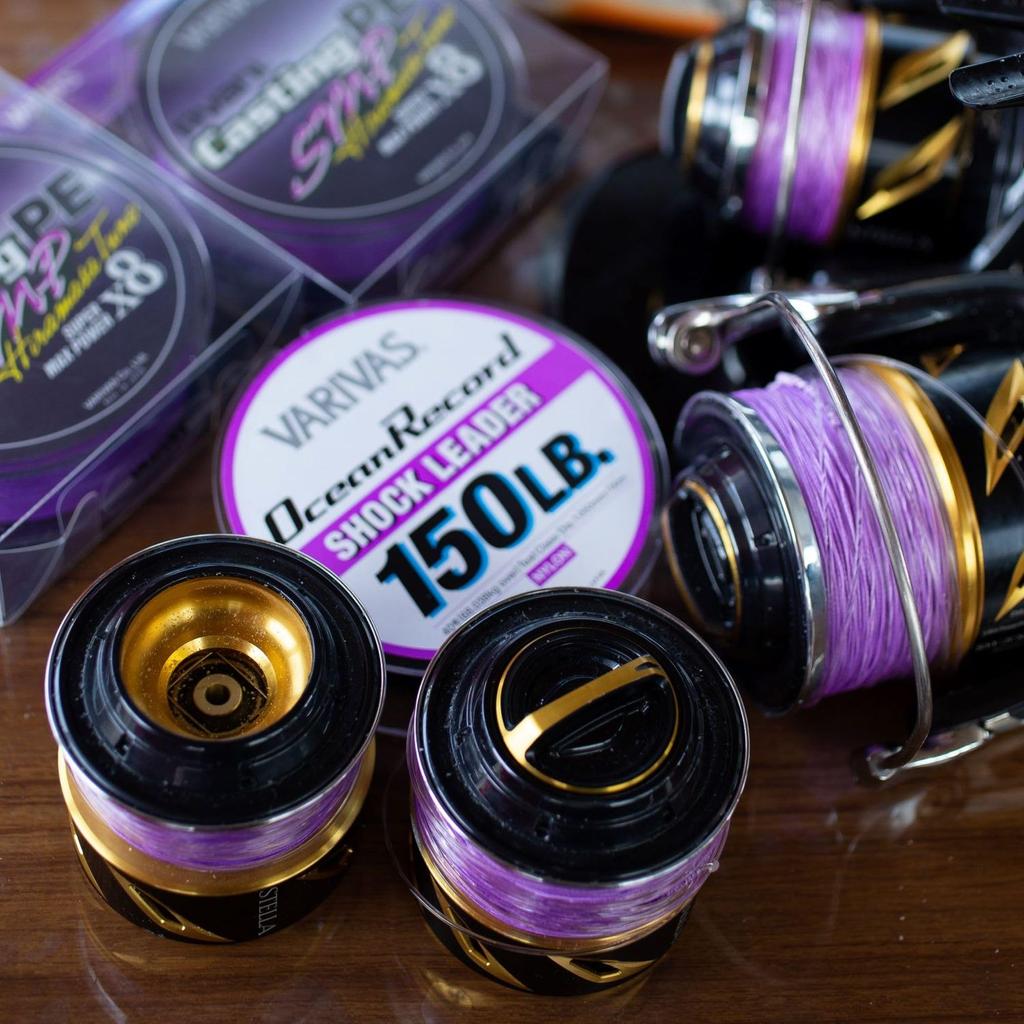 Maurice VARIVAS Leader Ocean Record Shock Leader Nylon 50m 150lb Misty Purple #40