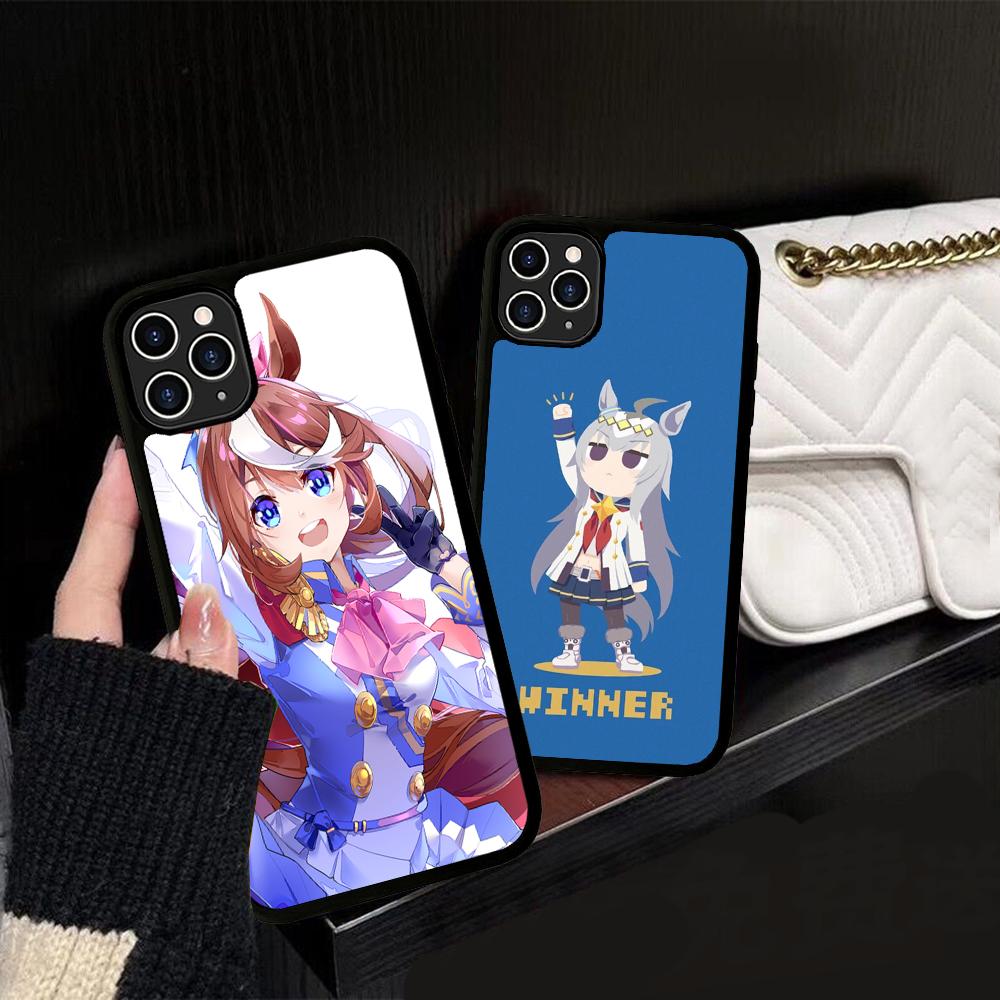 Чехол для телефона с аниме Uma Musume Pretty Derby Токай Тейо, силиконовый PC+TPU, для iPhone 11 12 13 14 15 16 Plus Pro Max