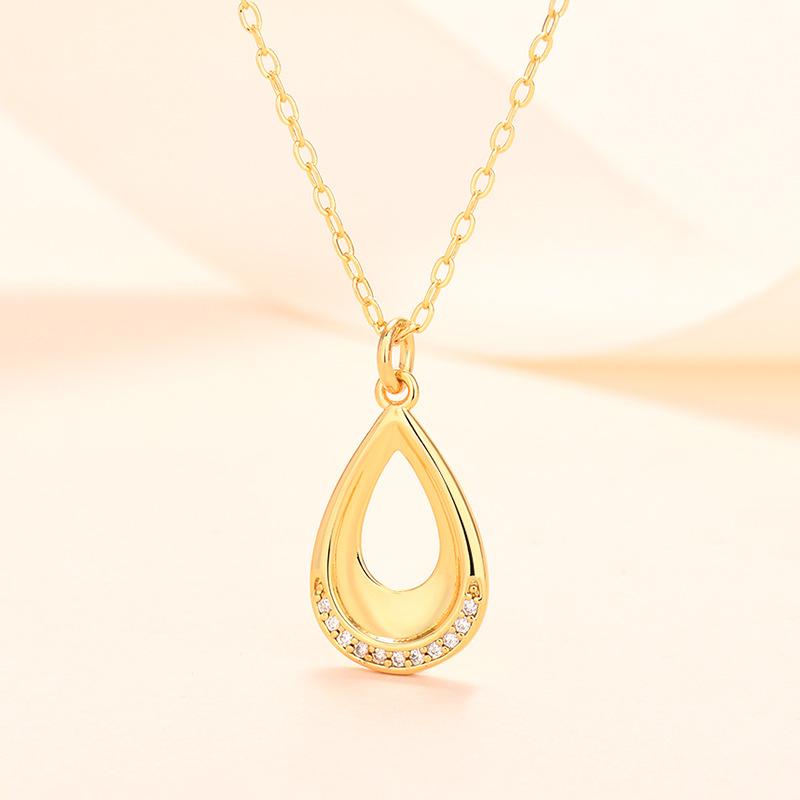Новое ожерелье в форме капли воды с защитой от протечек для женщин, легкие роскошные нишевые аксессуары, простые и высококачественные