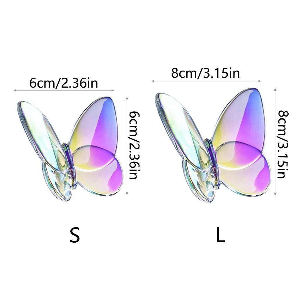 Multiple Color Crystal Butterfly Figurines Super Winkling Clear Crystal Flying Butterfly Collectible Vivid Home Decor