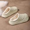 Men Warm Winter Cotton Shoes Women Warm Fur Home Slippers EVA Non-Slip Plush Slippers Indoor Couple Thick Sole Footwear Slides