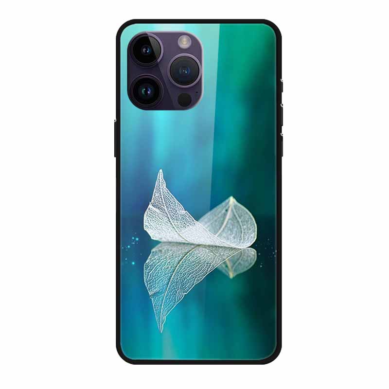Закаленное Стекло Чехол Для iphone 15 Pro Max Чехол Жесткое Стекло Задняя Крышка Мягкий ТПУ Бампер Для iphone 16 Pro Max Чехол для Телефона 16Pro Max