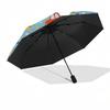 Transportation Theme Automatic Opening Folding Umbrella with 8 Bone Iron Frame Perfect for Fans,Travelers,Daily Use,and Festive Gifts!1